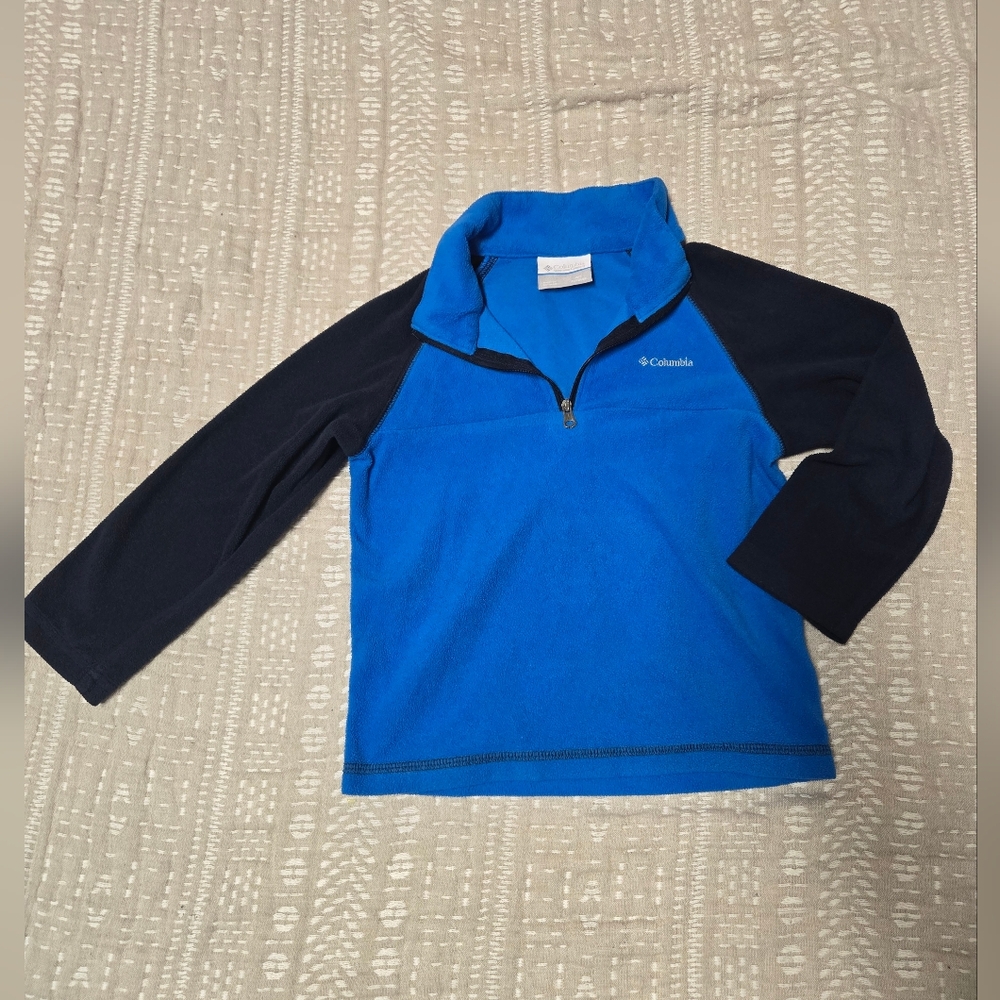 Columbia Kids Blue and Black Quarter-Zip Sweater